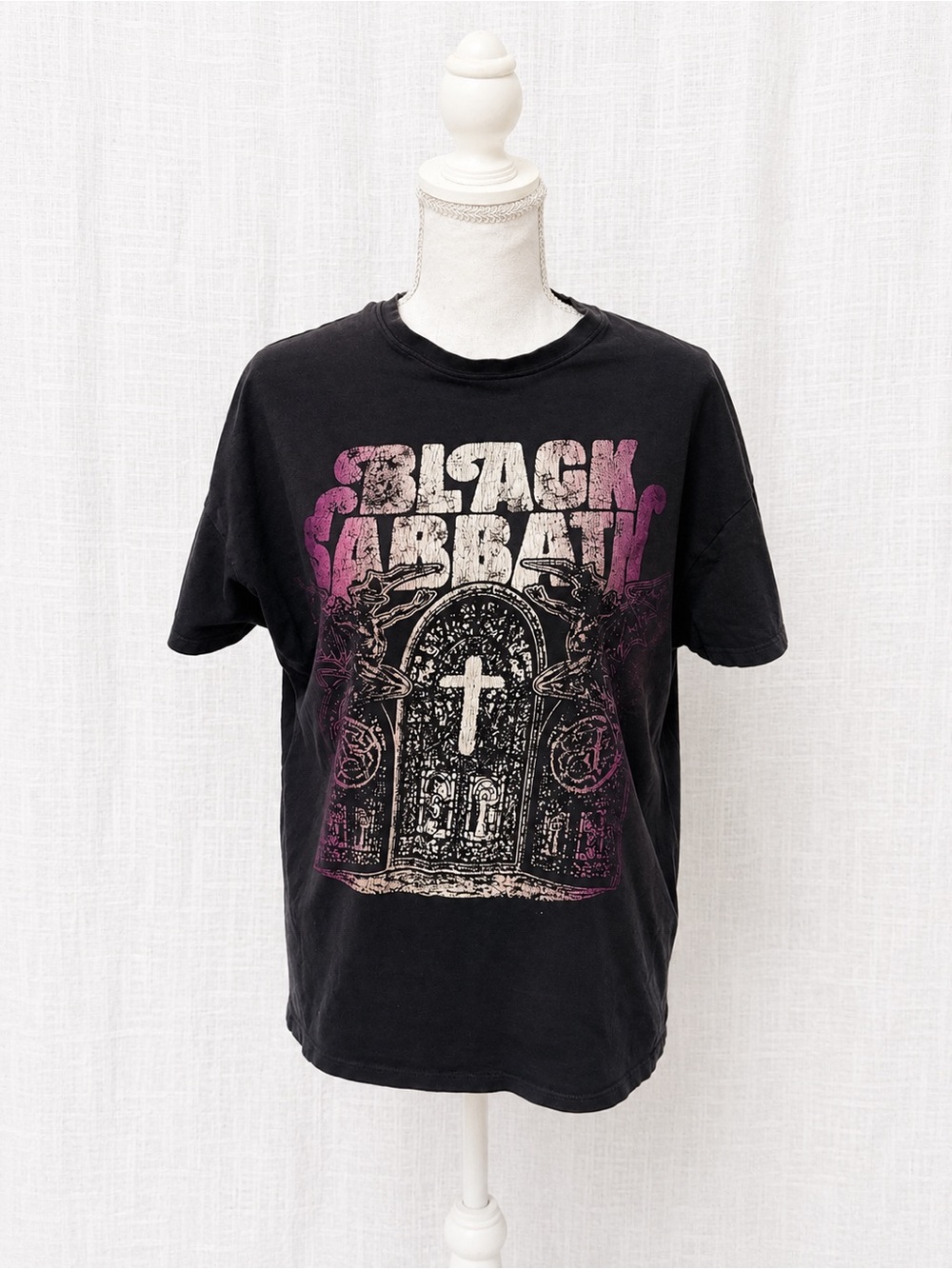 Black Sabbath Graphic Short Sleeve Tee - Black with Purple Accents